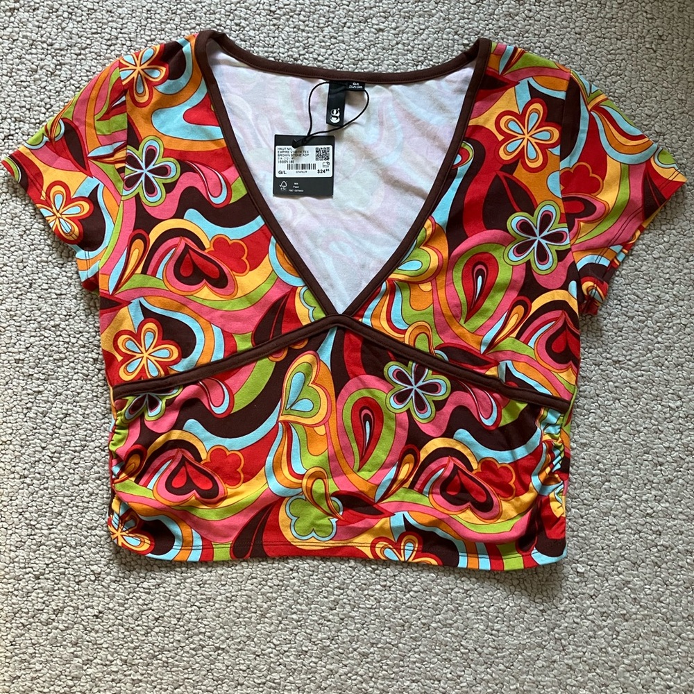Empire V Neck Top - Garage - Brand New with Tag - Size L